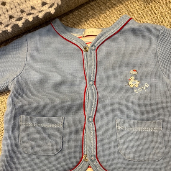 Babycottons Blue And Red Outfit Pima Cotton 3M  💙♥️ - Picture 4 of 6